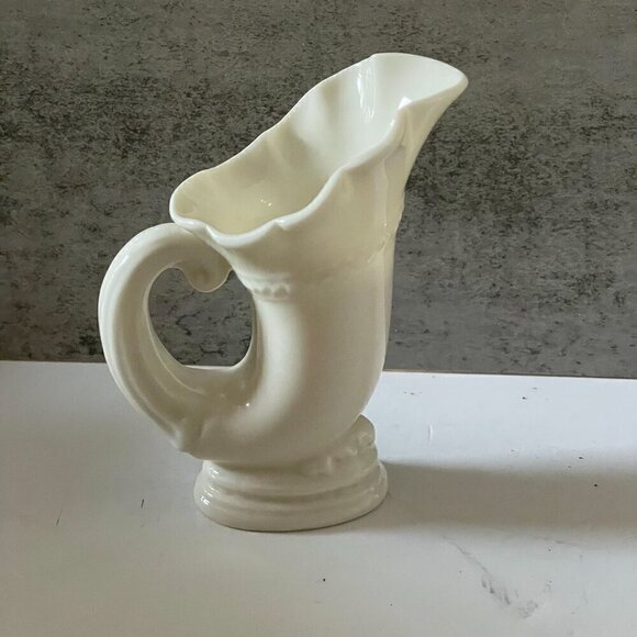 Vintage Lenox Cornucopia Horn of Plenty Porcelain 6" Vase Green Mark 1906-1930 - Picture 2 of 9